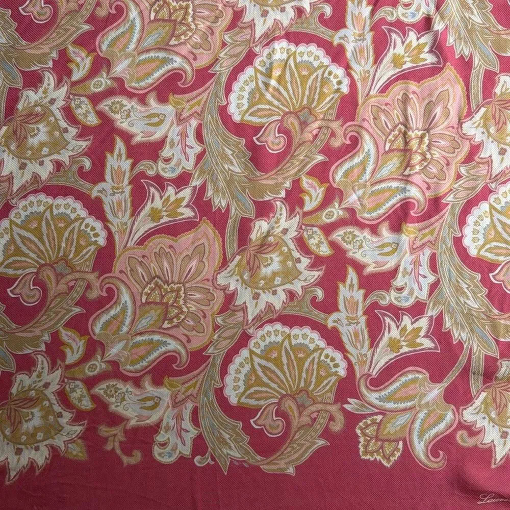 Lauren Ralph Lauren Silk Blend Scarf 36” Square Gold